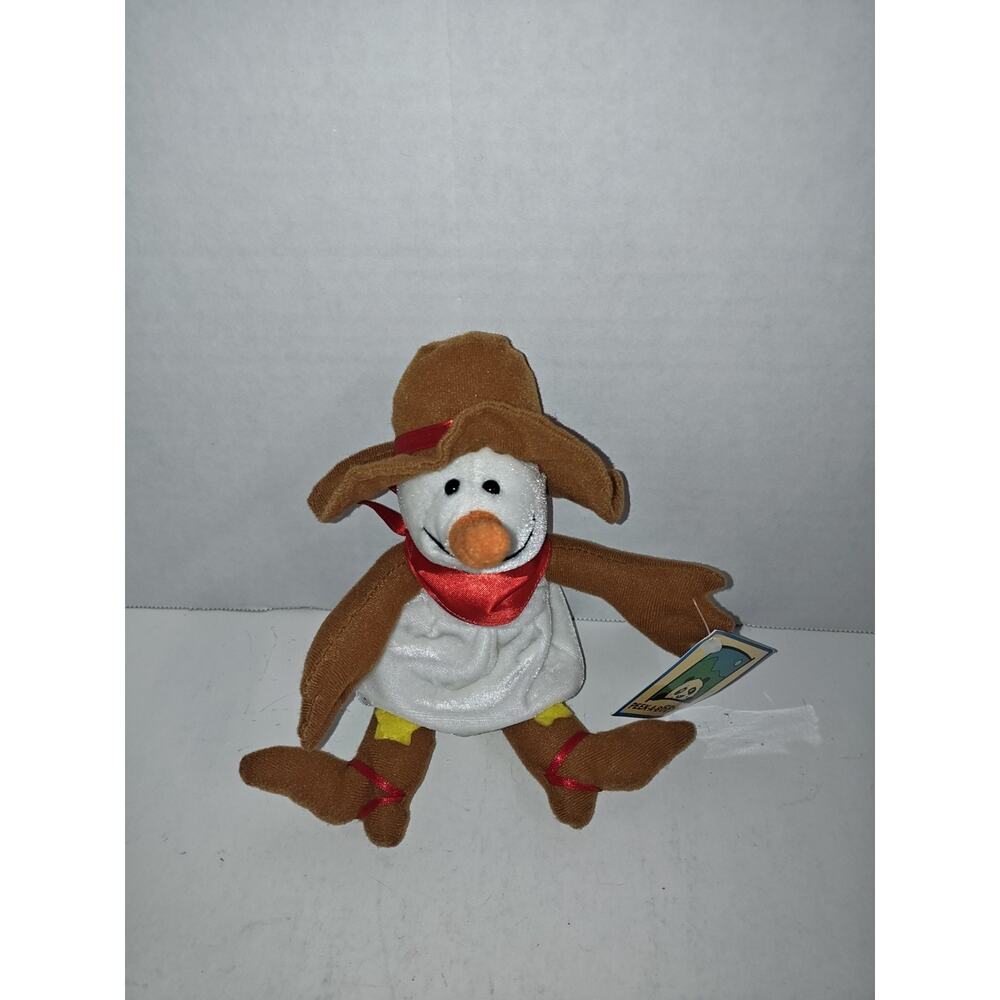Peek-a-boo Toys Vintage Country Christmas Holiday Snowman Collectible Plush